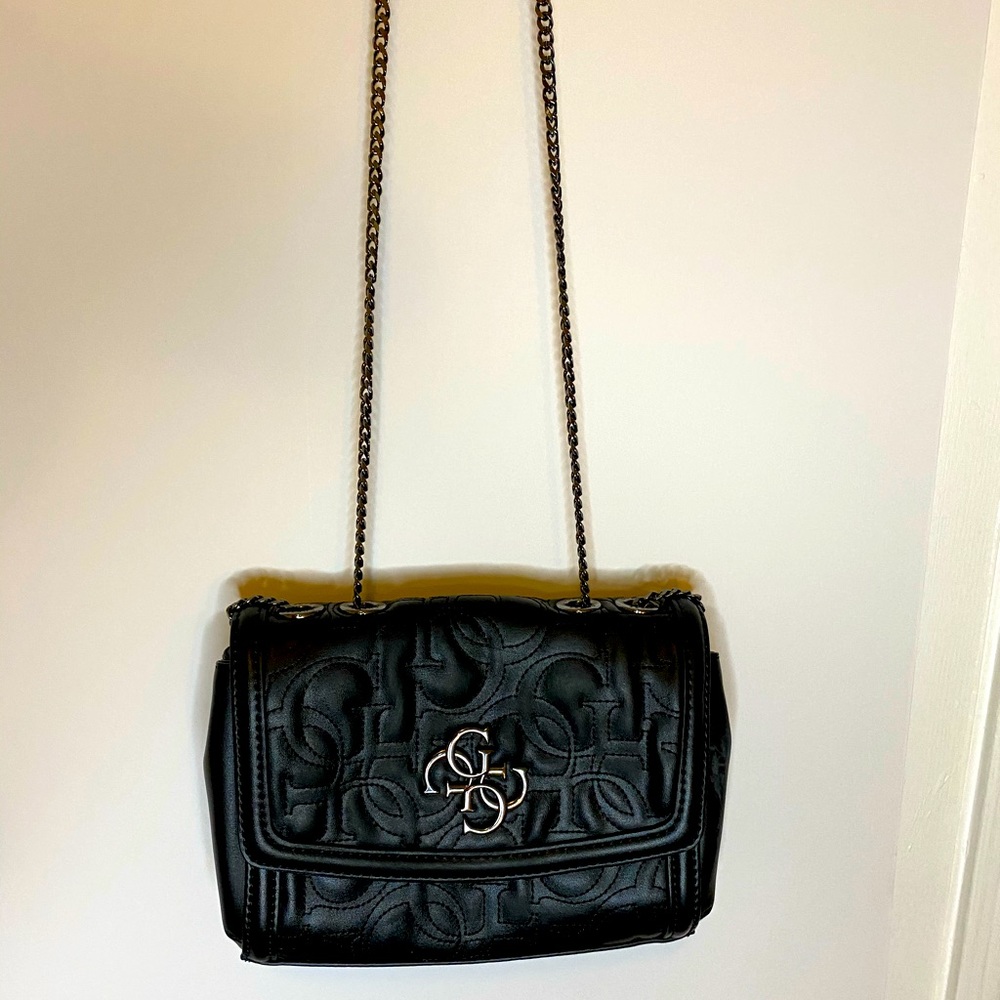 Guess black chain purse